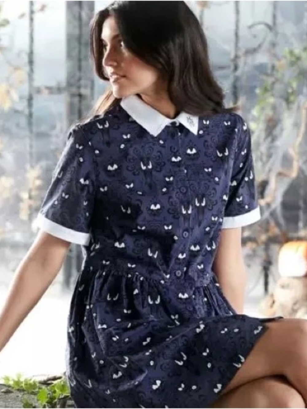The Haunted Mansion Glow in the Dark Wallpaper Dress for Women - Size Medium